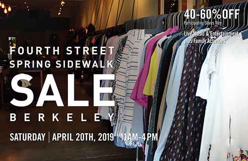 Spring Sidewalk Sale on Fourth Street Shoping District in Berkeley CA